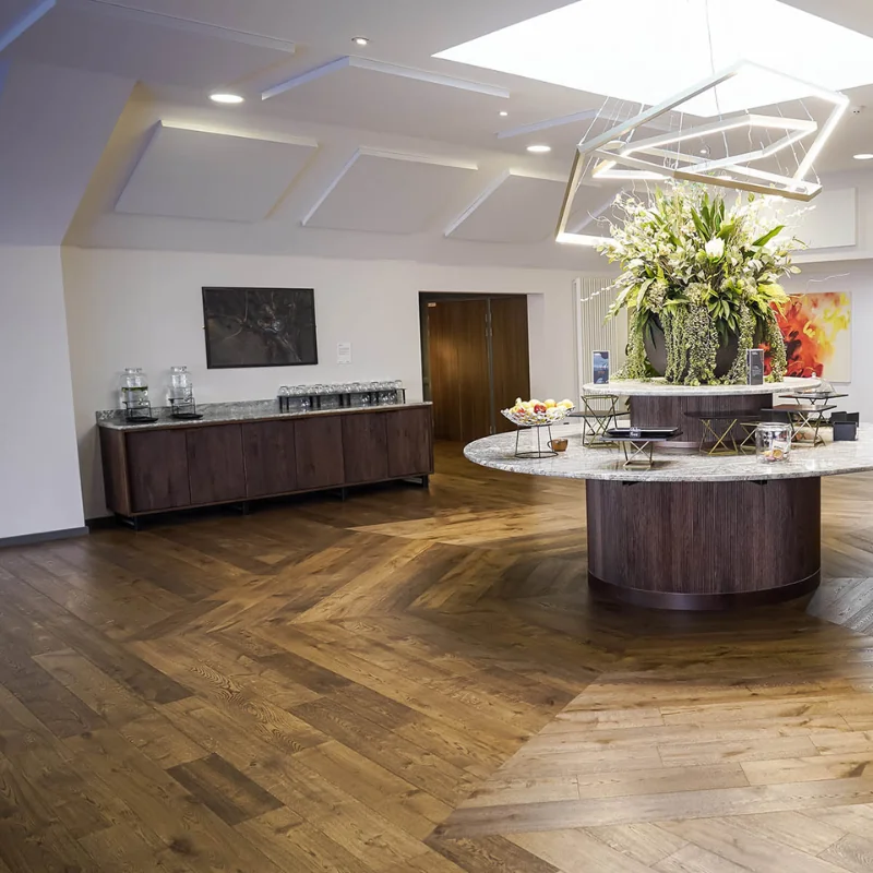 Chevron Pattern Engineered Wood Flooring
