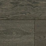 Close-up of dark grey oak wood flooring planks.