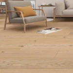 Scandi-style room with light wood floors and armchair